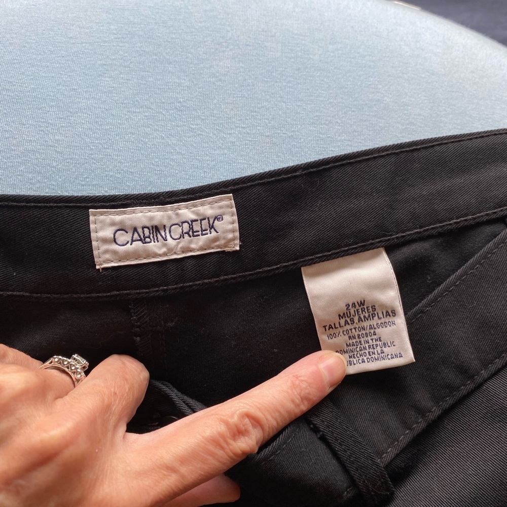 Cabin Creek size 24W side elastic Chino